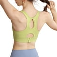 thumbnail image 3 of OSOLU Women Yoga Sports Bra With High Support And Feel Workout Sports High Support Comfortable Bralettes Light Yellow S, 3 of 7
