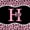 Black Pink H, variant on Manfei Leopard Print Bow Letter B Twin Bedding Sets for Girls, Black Pink Initial Bedding Comforter Set, Black Reversible, 7-Piece