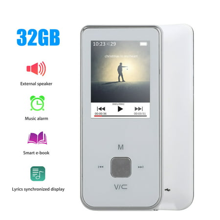 TSV MP3 Player, FM Radio Voice Recorder Supporting MP3 AMV, 180mAh Battery(6-8h playing time, TF Card Not included),