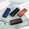 thumbnail image 4 of Abaima 4PCS Leather Glasses Case, Eyeglasses Case Hard Shell Lightweight Portable, Sunglasses Case Reading Hard Glasses Cases with Cleaning Cloth for Women Men, 4 of 7