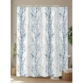 thumbnail image 4 of Navy Blue Shower Curtain, Grey Tree Branch Waterproof Shower Curtain Set with 12 Hooks Lightweight Washable Fabric Shower Curtains for Bathroom 48x72 Inches, 4 of 6