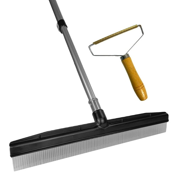 A-to-Z Supply Room Groom Carpet Rake Groomer with Telescoping 54" Adjustable Handle & Portable Lint Remover Brush Tool