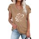 thumbnail image 2 of Blusa informal con estampado de manga corta y cuello en V de verano para mujer con estilo OAVQHLG3B Store  lin121212, 2 of 4