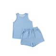 thumbnail image 5 of Women'S Summer 2 Piece Outfits Shorts Sets Matching Set Loungewear with Pockets Sky Blue XXL, 5 of 9