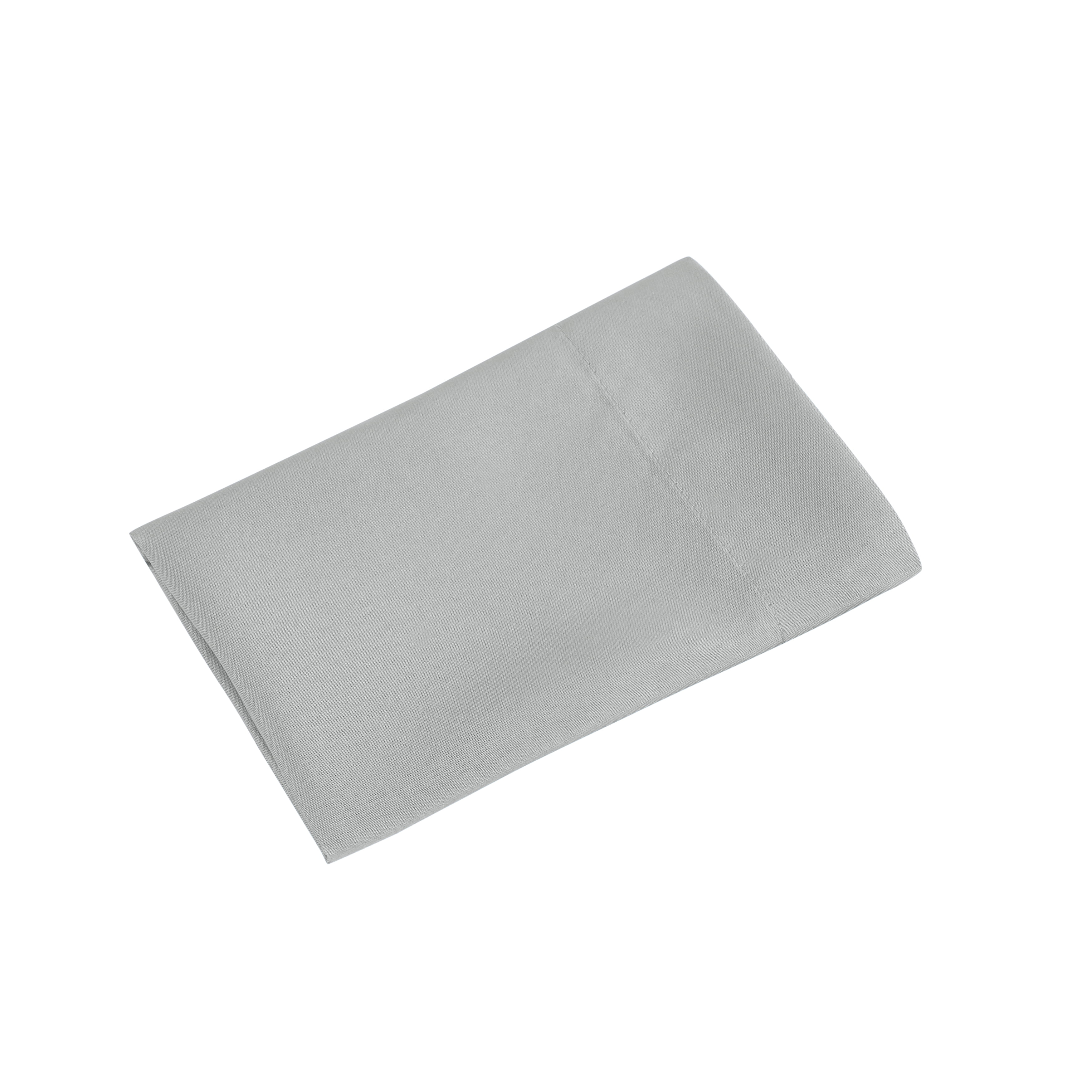 Mainstays Basic Value Microfiber Pillowcase, Light Silver Gray, Standard, 1 Piece