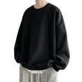 thumbnail image 2 of Oversized Sweatshirts for Men 2025 Fall Winter Long Sleeve Crewneck Drop Shoulder Sweatshirt Pullover Tops, 2 of 7