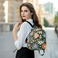 thumbnail image 6 of FORMRS Mini Backpack Purse for Women Quilted Travel Daypack Casual Shoulder Bag, Blue Geometric Flowers, 6 of 7
