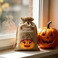 thumbnail image 7 of AZXY Halloween Drawstring Gift Bags Texture Pumpkin Print Candy Treat Pouches, Reusable Portable Multipurpose Goodie Sacks for Halloween Party Favors & Holiday Decor Storage, 7 of 7