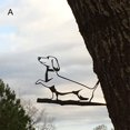 thumbnail image 2 of Adorno de perro BMetal, exquisita decoración de árbol de estaca de jardín de hierro forjado para el hogar, 2 of 5
