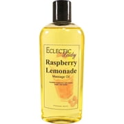 Raspberry Lemonade Massage Oil by Eclectic Lady, 8 oz, Sweet Almond Oil and Jojoba Oil