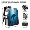 thumbnail image 4 of Kdxio Ocean Dolphin Fish School Clear Backpack, Transparent Bookbag for School for Women Men, Capacity Clear Bag for College, Travel, 4 of 7