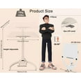 thumbnail image 3 of Fully Foldable Mobile Standing Desk, Height Adjustable Sit to Stand Computer Workstation with Tiltable Top & 22 lbs Capacity, Portable Overbed Table for Home Office Dormitory Hospital Use, 3 of 10