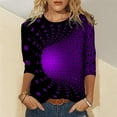 thumbnail image 1 of ICHUANYI Liquidación Blusa clásica de manga larga con cuello redondo y estampado degradado para mujer ICHUANYI WER202308252124, 1 of 5