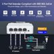 thumbnail image 4 of Extensor PoE de 4 Puertos, 1 Entrada y 3 Salidas, en Cascada, IEEE802.3af, 100 Mbs, para Transmisión IP, Repetidor, Conmutador, NVR, Cámara IP, 3 Unidades, 4 of 5