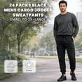 thumbnail image 2 of BILLIONHATS 24 Pack Mens Cotton Jogger Sweatpants, Assorted Colors & Sizes from S M L XL 2XL, Great for Homeless Shelter Donations, Cargo and Regular Pockets, 2 of 6