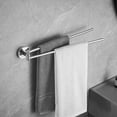 thumbnail image 3 of Toallero giratorio para cocina, toallero abatible, toallero doble, 2 brazos, montado en la pared, acero inoxidable SUS 304, acabado cepillado, 38cm, 3 of 5
