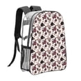 thumbnail image 3 of Easygdp Retro Red Black Roses Clear Backpack, Transparent Bookbag for School for Women Men, Capacity Clear Bag for College, Travel, 3 of 7
