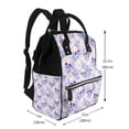 thumbnail image 2 of Kdxio Baby Diaper Backpack,Multi-Function Travel Backpack Nappy Bags,Nursing Bag, Fashion Mummy,Roomy Waterproof for Baby Care(white Skull crystal flower), 2 of 5