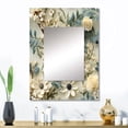 thumbnail image 1 of Designart "Luminous Lace Floral Design III" Floral Wall Mirror, Printed White Wall Mirror, Traditional Bathroom Wall Mirror, Decorative Floral Mirror - 24x32 Inch, 1 of 5