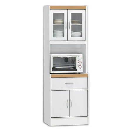 Hodedah HIK96 WHITE Kitchen Cabinet