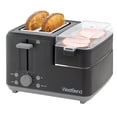 West Bend Multifunctional Breakfast Station, 2-Slice Toaster with Egg Cooker and Meat Warmer, in Black (78500)