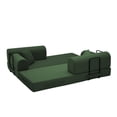 thumbnail image 6 of Leumius 79" Convertible Futon Sofa Bed, Boneless Couch for Living Room, Corduroy Folding Mattress Couch with Fixed-Shape Frame, Floor Sofa Lounge Couch with 2 Pillows, No Assembly,Dark Green, 6 of 9