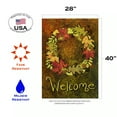 thumbnail image 3 of Toland Home Garden Leaf Wreath Welcome Fall Flag Double Sided 28x40 Inch, 3 of 4