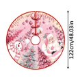 thumbnail image 3 of Uuowzo 48" Christmas Tree Skirt Red Xmas Tree Ornaments for White Soft Plush Christmas Tree Mat with Snowy Pattern for Decorations Holiday Party, 3 of 7