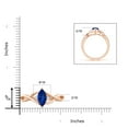 thumbnail image 5 of Angara Natural 1.15 Ct. Blue Sapphire with Diamond Infinity Ring in 14K Rose Gold for Women (Ring Size: 11.5), 5 of 10
