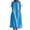 Blue, variant on Womens Maxi Dress, Women Solid Round Neck Short Sleeve Cotton Linen Dress, Plus Size Summer Casual Long Dresses, Wedding Guest Dresses Beach Party Dress Blue XXL