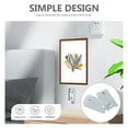 thumbnail image 3 of NICEXMAS 4Pcs Wall Mounted Hanging Hooks Heavy Duty Stainless Steel Photo Frame Hangers, 3 of 8