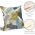 thumbnail image 3 of Tropical Leaf Accent Throw Pillow Covers 20X20 Inch Set of 2 Banana Palm Leaves Decorative Pillow Cases Summer Botanical Plant Pillow Cover Farmhouse Home Decor For Room Bed Couch Patio Porch Outdoor, 3 of 6