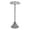 Silver, variant on Kate and Laurel Sanzo Modern Pedestal Side Table, 9 x 9 x 23, Pewter, Decorative End Table With Hammered Tabletop