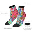 thumbnail image 4 of Goofa Cartoon Map Of Europe Pattern Non Slip Socks with Grips for Elderly, Crew Socks Yoga Hospital Socks Cushioned Sole Gripper Socks for Men Women, 4 of 5