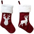 thumbnail image 1 of Calcetines Navidad 2pcs Navidad Calcetin Almacenamiento De Titular Dulces Regalo Calcetín de Navidad tamaño Grande Casa De Vacaciones De Navidad Decoracion Stocking Hanging Present Bag Caramelo, 1 of 4