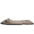 thumbnail image 6 of Sofa Bed Adjustable,Folding Futon Sofa,Video Gaming Sofa,Lounge Sofa with Two Pillows,Light Brown,43" L x 25" W x 23" H, 6 of 7