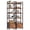 Rustic Brown-6 Tier -2 PCS, variant on 4 Tier -1 PCS Rustic Brown Wood and Metal Bookcase Storage Unit