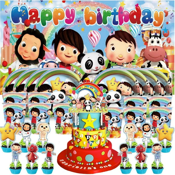Little Baby Bum Birthday Cups Party Supplies Decor Backdrop Paper Plates Fans Decorations Banner