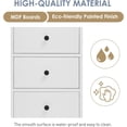 thumbnail image 5 of White Tall Bathroom Cabinet, Freestanding Storage Cabinet with 3 Drawers and Adjustable Shelf, Floor Cabinet Multifunctional Bathroom Storage Organizer Rack Stand, 5 of 15