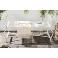 thumbnail image 6 of Safavieh Brielle Adult Metal Outdoor Benches Antique White, 6 of 6
