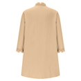 thumbnail image 6 of Wang6 Cardigan Sweaters for Women Causal Open Front Long Sleeve Lightweight Knit Sweater Trendy Fall V Neck Lace Knitted Tops Outerwear Yellow XL, 6 of 6