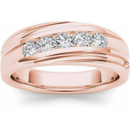 Imperial 5/8 Carat T.W. Diamond Men's 14kt Rose Gold Wedding Band