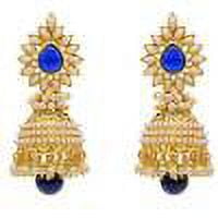 Crunchy Fashion Bollywood Aashiki 2 Inspired Stylish Traditional Indian Jewelry Polki Meenakari Jhumka / Jhumki Earrings for Women
