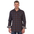 thumbnail image 1 of Gioberti Men's 100% Cotton Brushed Flannel Plaid Checkered Shirt with Corduroy Contrast, 1 of 4