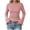 Pink, variant on Womens Long Sleeve Shirts Zaewscy Women's Solid Color Sports Casual Long Sleeves Thread Ribbed Daily Top Green XXL