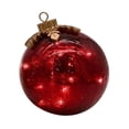 thumbnail image 1 of Adorno de bola navideña LED, decoración navideña, adorno colgante navideño, adornos decorativos para patio, interior, aniversario, fiesta, corona Rojo, 1 of 8
