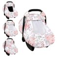 thumbnail image 1 of Funda de asiento de coche HNHUAMING para bebés y niñas, diseño floral rosa, 1 of 7