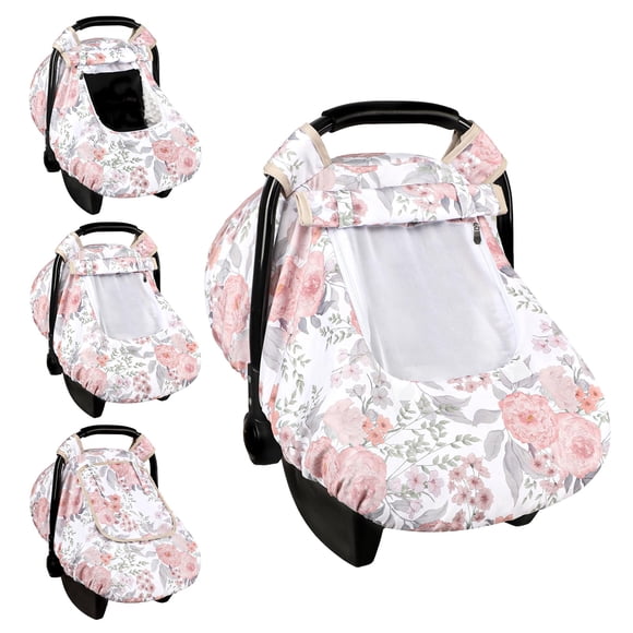 Funda de asiento de coche HNHUAMING para bebés y niñas, diseño floral rosa