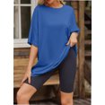 thumbnail image 5 of Womens T Shirts Summer Crewneck Short Sleeve Loose Fit Basic Tee Tops Workout Clothes, 5 of 5