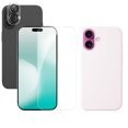 thumbnail image 1 of PANDACO Misty Pink Case, Screen & Lens Protector Combo for iPhone 16 Plus, 1 of 5